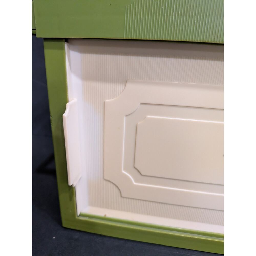Storage Cabinet Kitchen Bathroom Retro 1960s 1970s Green Plastic Wall Hanging - Picture 5 of 15
